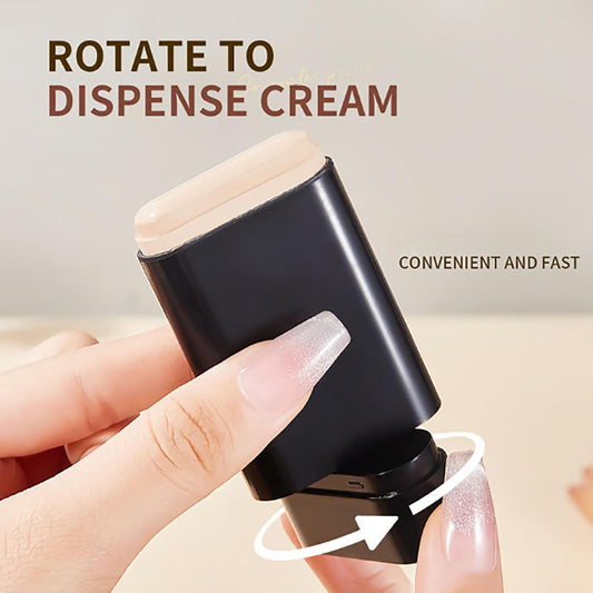 2 in 1- Luxury Anti-Wrinkle Foudation Stick, Korea Flawless Eraser Foundation Stick, Double Head Foundation Make-Up Stick, Multi-use Foundation Stick Makeup with Brush