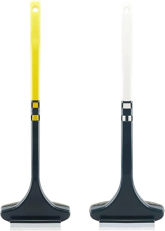 2 in 1 Window Mesh Screen Cleaner Brush & Wiper with Extended Handle Wet