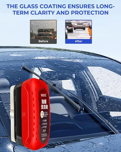 Oil Film Cleaning Brush Hydrophobic Glass Coating, All-in-One Oil Film Remover for Car Windshields