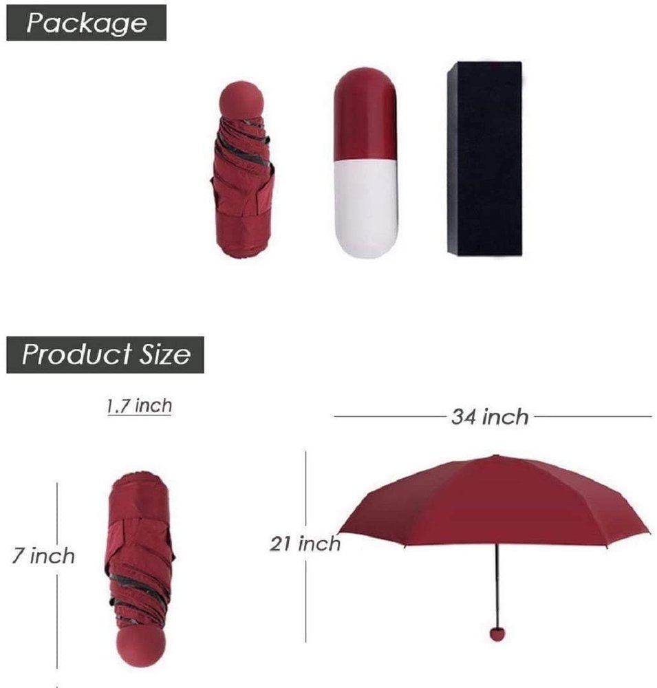 Capsule Umbrella with UV Protection