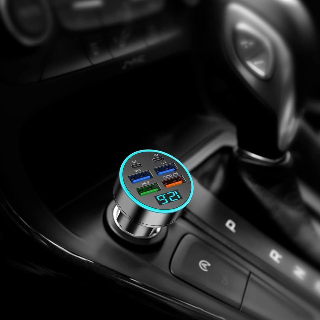 6 in 1 Car USB Charger